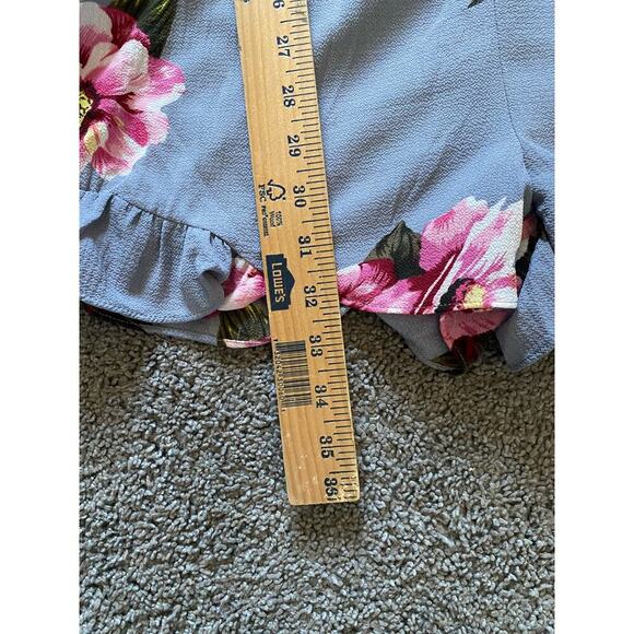 Umgee Women's Large Floral V-Neck Romper - Picture 3 of 10